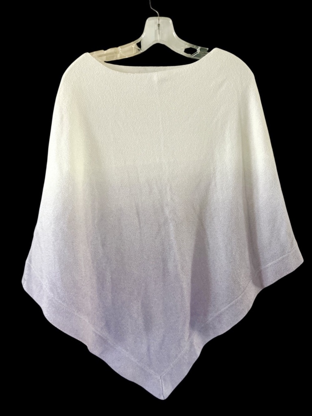 Barefoot Dreams Cozy Chic Ultra Lite Knit Poncho Ombre Asymmetrical Cut O/S